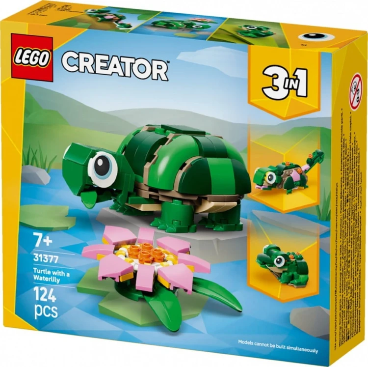 LEGO Klocki Creator 31377 Żółw i kwiat lilii wodnej