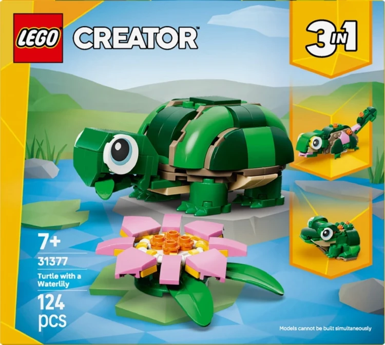 LEGO Klocki Creator 31377 Żółw i kwiat lilii wodnej