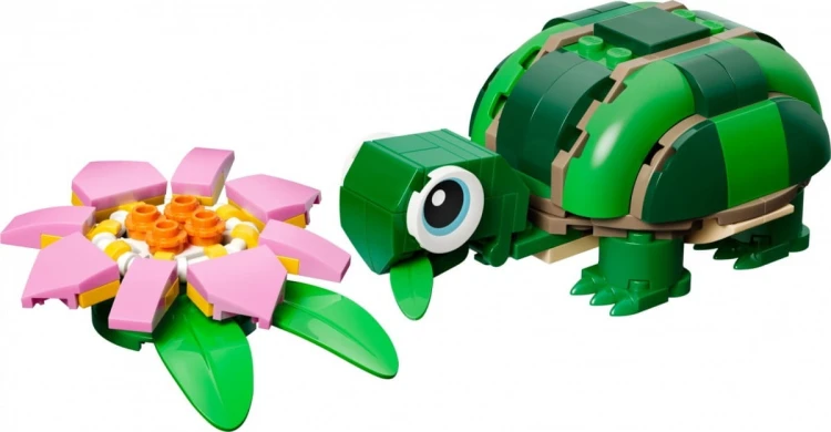 LEGO Klocki Creator 31377 Żółw i kwiat lilii wodnej