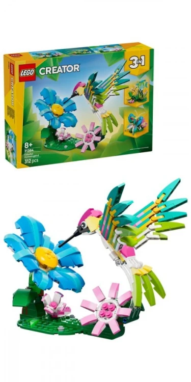 LEGO Klocki Creator 31384 Dzikie zwierzęta: kolorowy koliber
