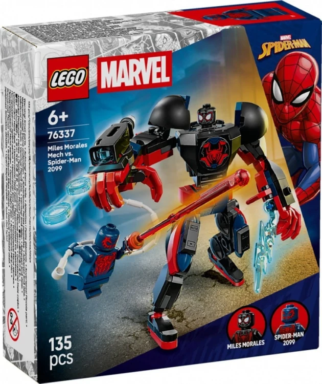 LEGO Klocki Super Heroes 76337 Miles Morales kontra Spider-Man 2099