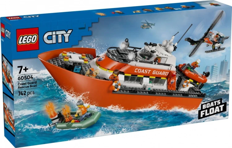 LEGO Klocki City 60504 Łódź ratunkowa i helikopter straży przybrzeżnej