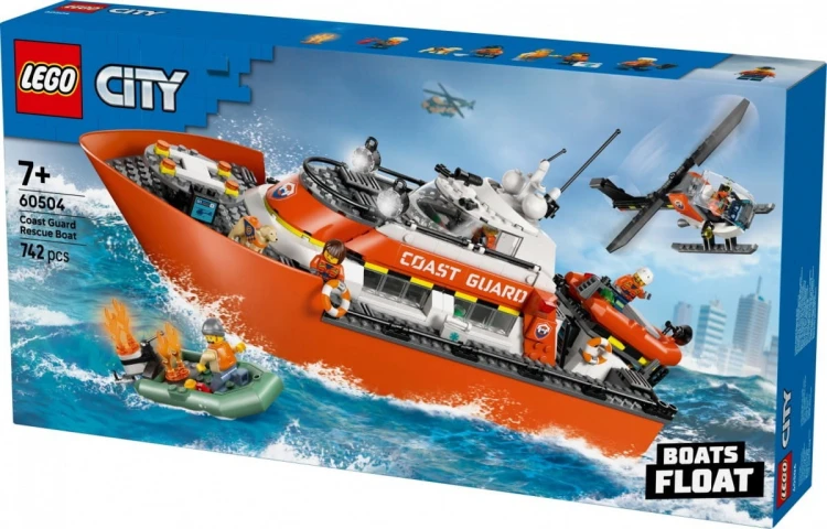 LEGO Klocki City 60504 Łódź ratunkowa i helikopter straży przybrzeżnej