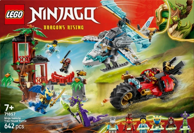 LEGO Klocki Ninjago 71857 Bitwa ninja: domek na drzewie z pojazdami