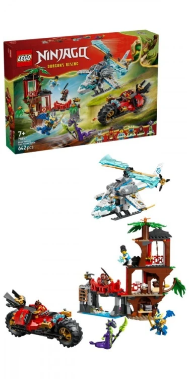 LEGO Klocki Ninjago 71857 Bitwa ninja: domek na drzewie z pojazdami
