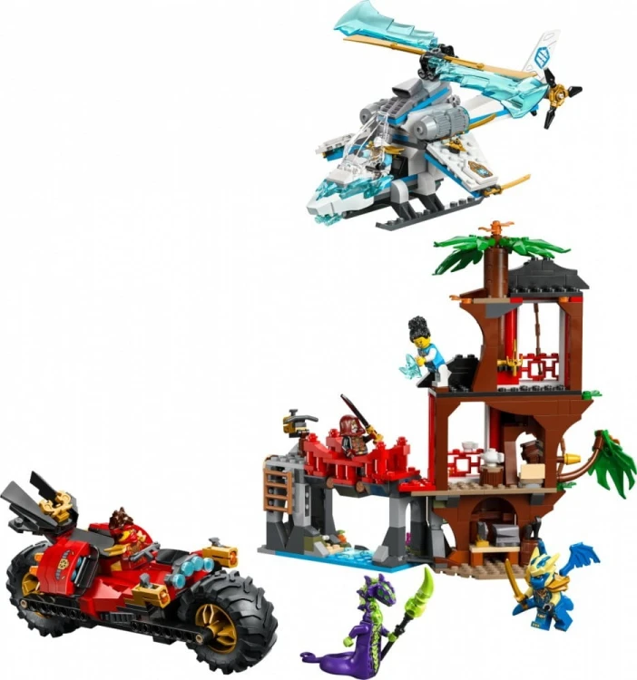 LEGO Klocki Ninjago 71857 Bitwa ninja: domek na drzewie z pojazdami