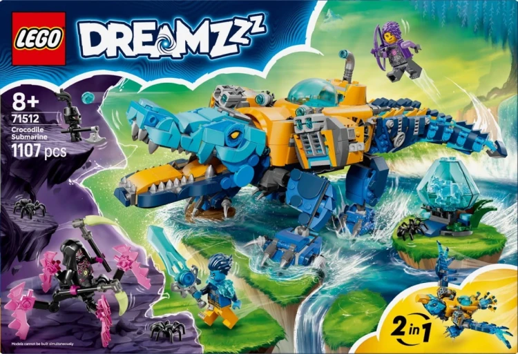 LEGO Klocki DREAMZzz 71512 Krokodylołódź podwodna