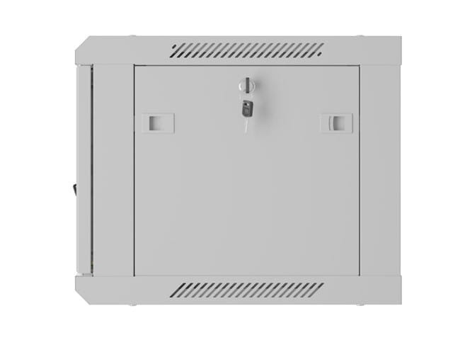 Lanberg Szafa instalacyjna rack wisząca 19 cali 6U 600x450 drzwi perforowane (flat pack) szara