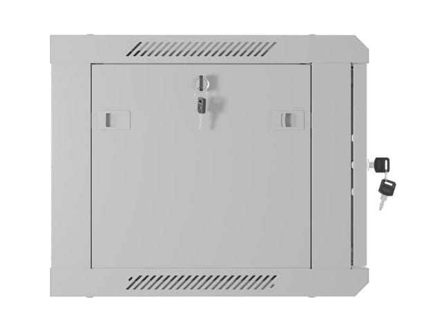 Lanberg Szafa instalacyjna rack wisząca 19 cali 6U 600x450 drzwi perforowane (flat pack) szara