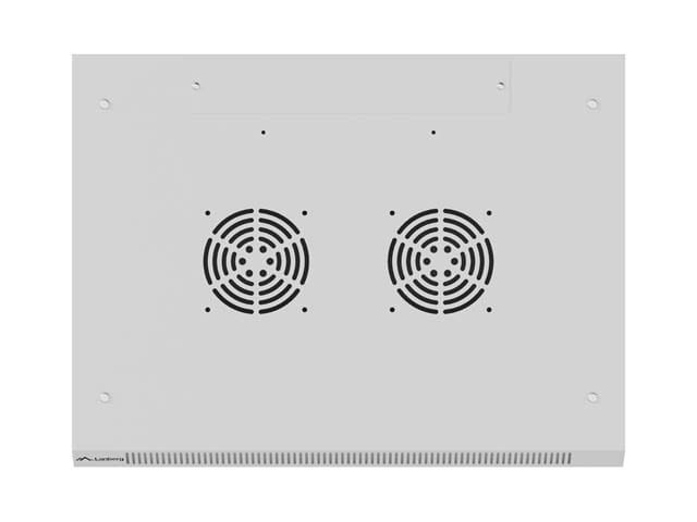 Lanberg Szafa instalacyjna rack wisząca 19 cali 9U 600x450 drzwi perforowane (flat pack) szara