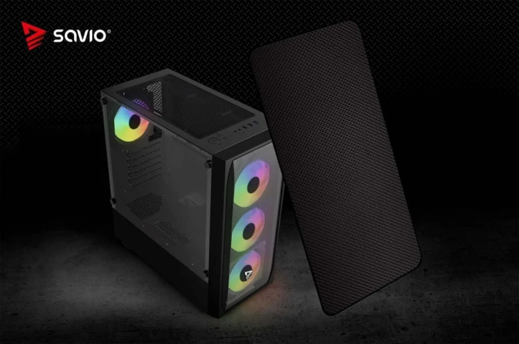 Savio Obudowa komputerowa Noctis FLOW RGB X1