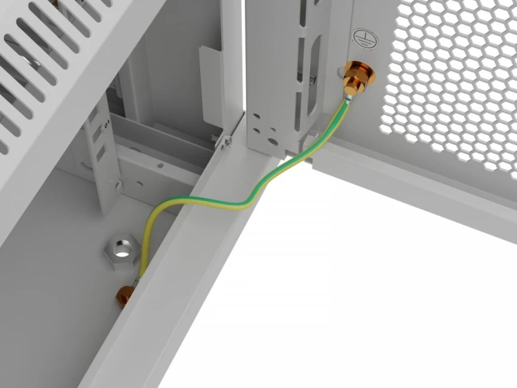 Lanberg Szafa instalacyjna rack wisząca 12U 600x600 szara drzwi perforowane (flat pack)