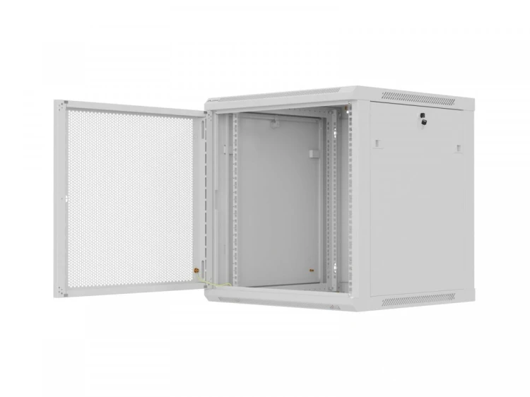 Lanberg Szafa instalacyjna rack wisząca 12U 600x600 szara drzwi perforowane (flat pack)