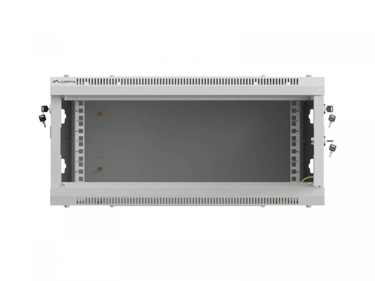 Lanberg Szafa instalacyjna rack wisząca 19 cali 4U 600x450 szara drzwi metalowe (flat pack)