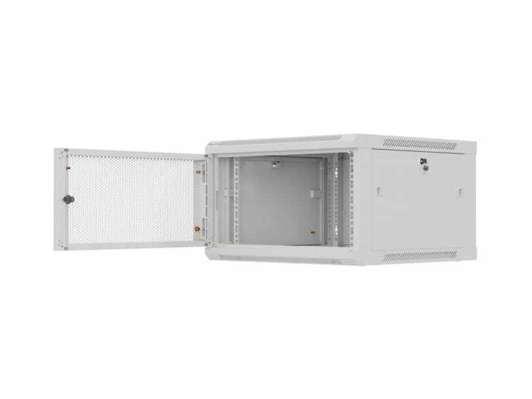 Lanberg Szafa instalacyjna rack wisząca 19 cali 6U 600x600 szara drzwi perforowane (flat pack)
