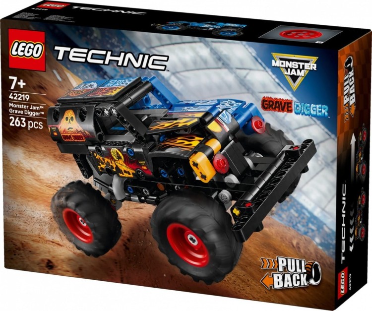 LEGO Klocki Technic 42219 Monster Jam Grave Digger Ogień i lód
