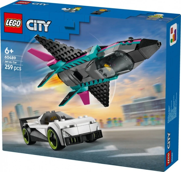 LEGO Klocki City 60489 Odrzutowiec kontra samochód