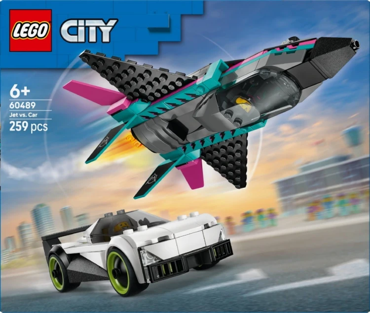 LEGO Klocki City 60489 Odrzutowiec kontra samochód