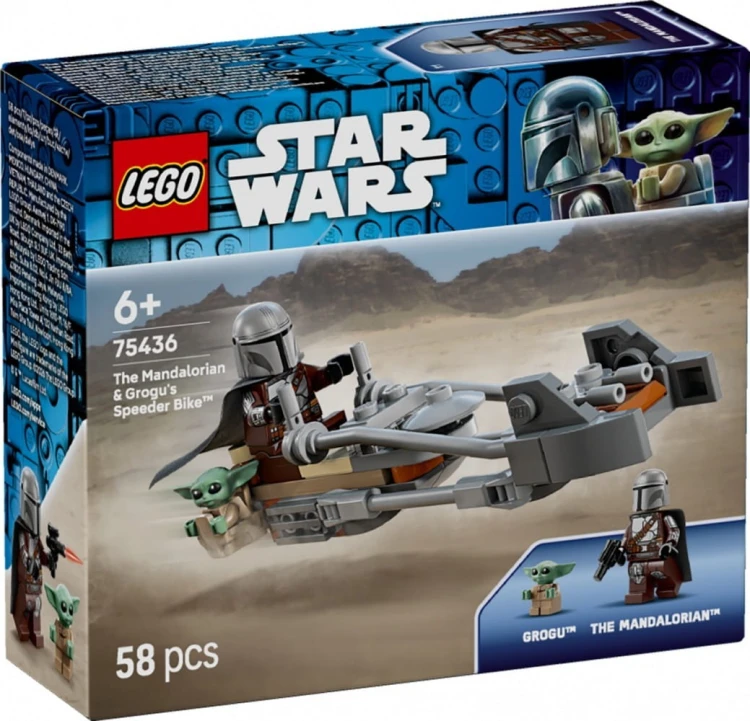 LEGO Klocki Star Wars 75436 Śmigacz Mandalorianina i Grogu
