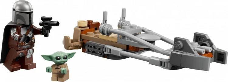 LEGO Klocki Star Wars 75436 Śmigacz Mandalorianina i Grogu