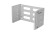 Lanberg Uchwyt ścienny rack 19" 6U 497x400/240 szary