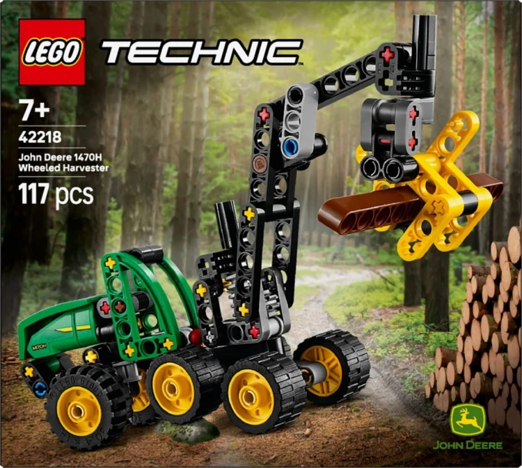 LEGO Klocki Technic 42218 Harwester kołowy John Deere 1470H