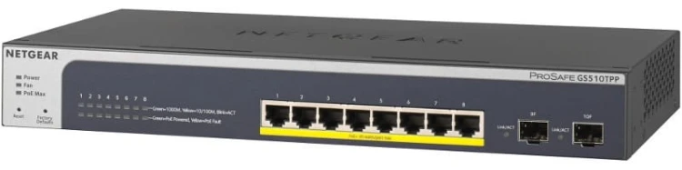 Netgear Przełącznik GS510TPP 8x1Gb PoE+ (190W) 2xSFP
