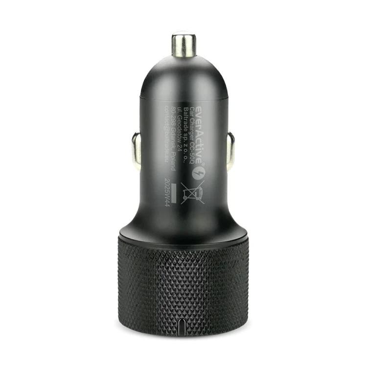 everActive Ładowarka samochodowa CC-50Q QC3.0 75W 1X USB + 1X USB-C PD czarna