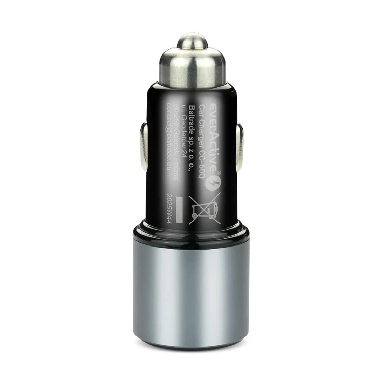 everActive Ładowarka samochodowa CC-60Q QC3.0 83W 1X USB + 1X USB-C PD czarna