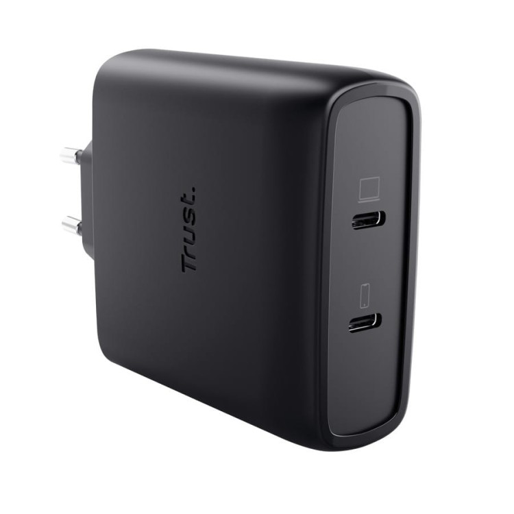 Trust Ładowarka MAXO GaN 100W 2x USB-C czarna