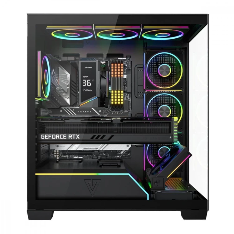 MODECOM Obudowa PC VOLCANO STELLAR PLUS ARGB MIDI 8F Czarna