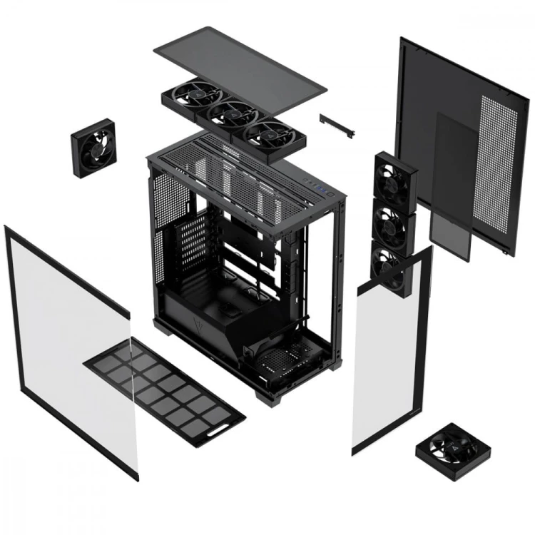 MODECOM Obudowa PC VOLCANO STELLAR PLUS ARGB MIDI 8F Czarna