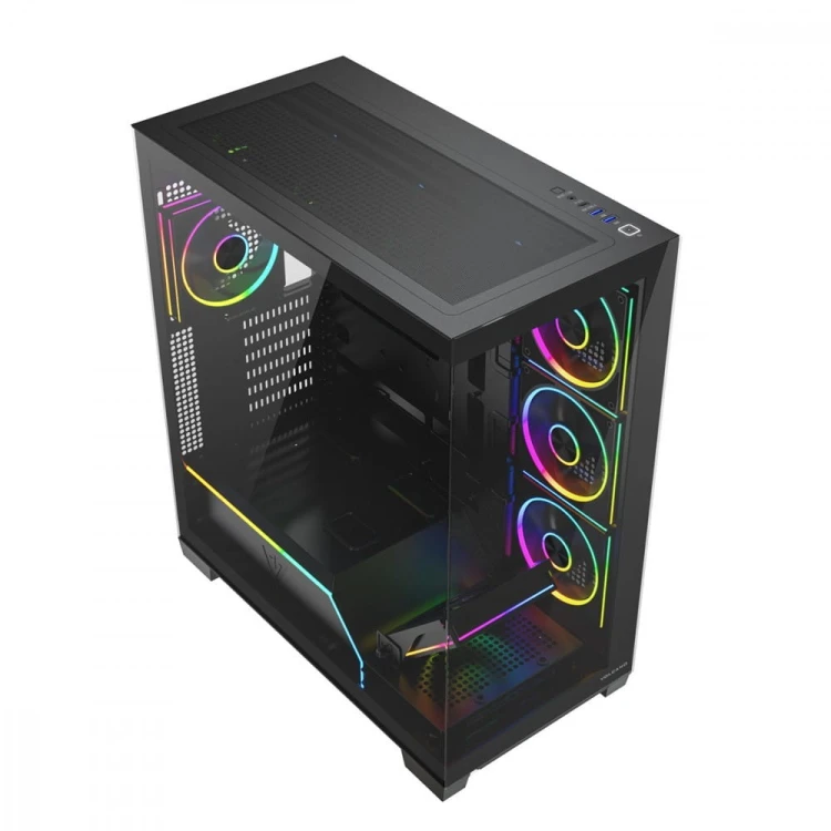 MODECOM Obudowa PC VOLCANO STELLAR PLUS ARGB MIDI 8F Czarna