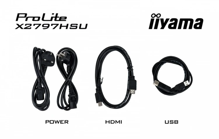 IIYAMA Monitor  ProLite 27 cali X2797HSU-B1  IPS,FHD,HDMI,DP,120Hz,350CD,2xUSBv3.2,  2xUSB-C, GW 5lat