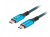 Lanberg Kabel USB-C M/M USB4 0,5m 240W 8K 60HZ czarno-niebieski