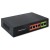Qoltec Przełącznik sieciowy SWITCH FAST Ethernet PoE | 4x RJ45 |  2x    RJ45 Uplink | 65W | 10/100Mb/s