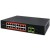 Qoltec Przełącznik sieciowy SWITCH FAST Ethernet PoE | 16x RJ45 10/100  Mb/s | 2x RJ45 Uplink 1000 Mb/s | 1x SFP 1000Mb/s