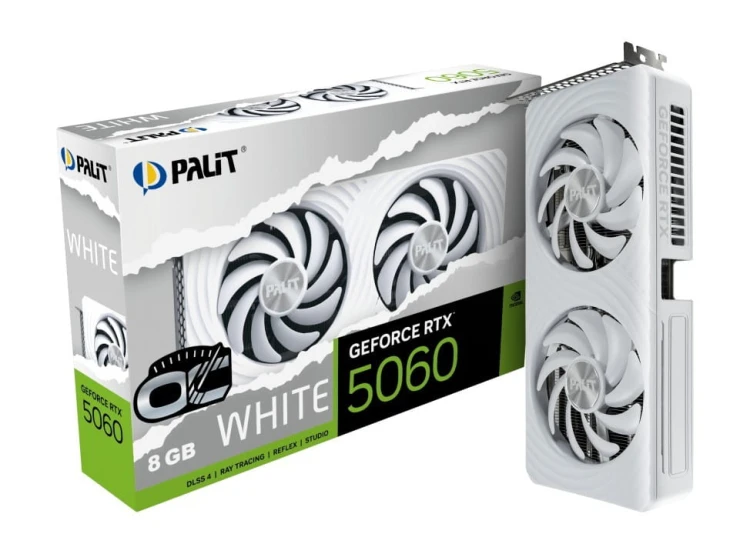 Palit Karta graficzna RTX 5060 WHITE OC 8GB GDDR7 128bit 3DP/HDMI