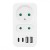 Maclean Rozdzielacz na 2 gniazda MCE249 F/W  2x USB-A 2x USB-C