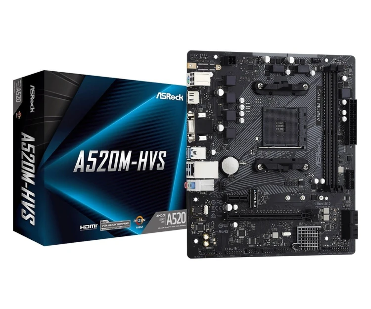 ASRock Płyta główna A520M-HVS AM4 2DDR4 HDMI/VGA M.2 mATX