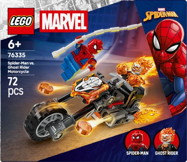 LEGO Klocki Super Heroes 76335 Spider-Man kontra Ghost Rider na motocyklu