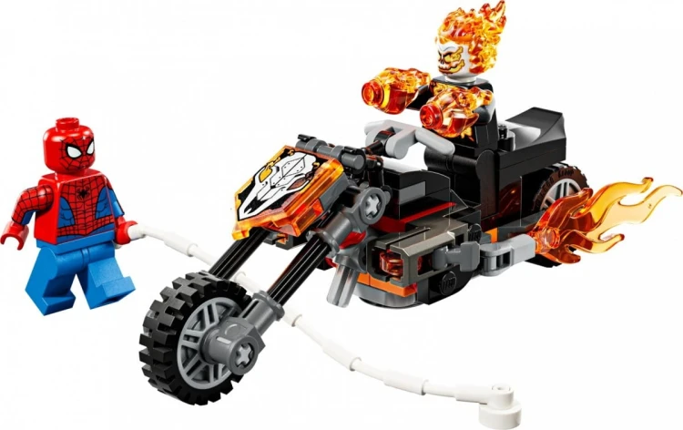 LEGO Klocki Super Heroes 76335 Spider-Man kontra Ghost Rider na motocyklu
