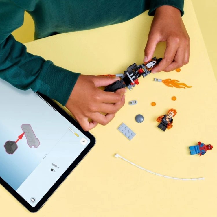 LEGO Klocki Super Heroes 76335 Spider-Man kontra Ghost Rider na motocyklu