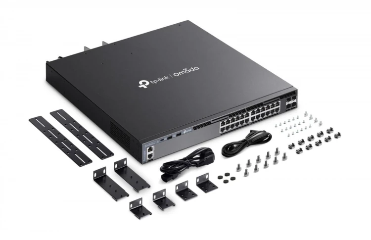 TP-LINK Przełącznik SG6428XHP switch zarządzalny 24 porty gigabitowe PoE+   4 sloty SFP+ 10G