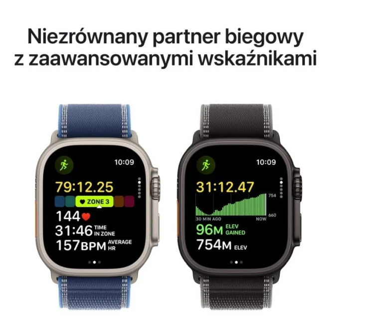 Apple Watch Ultra 3 GPS + Cellular, koperta 49 mm z tytanu w kolorze czarnym, bransoleta mediolańska z tytanu w kolorze czarnym - rozmiar S