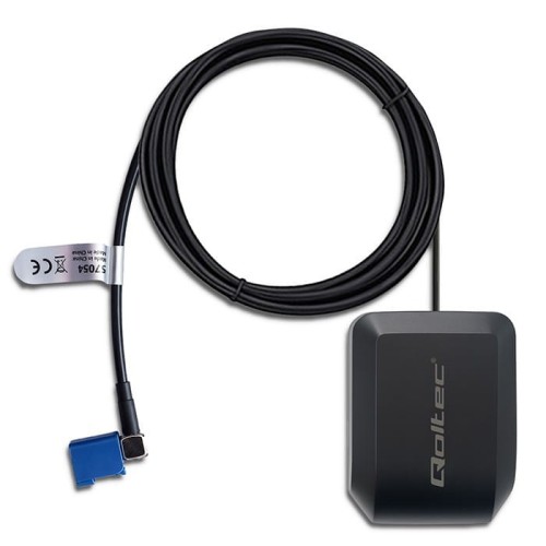 Qoltec Mobilna Antena GPS GLONASS z podstawą magnetyczną| dookólna |   28dBi | 50W | FAKRA