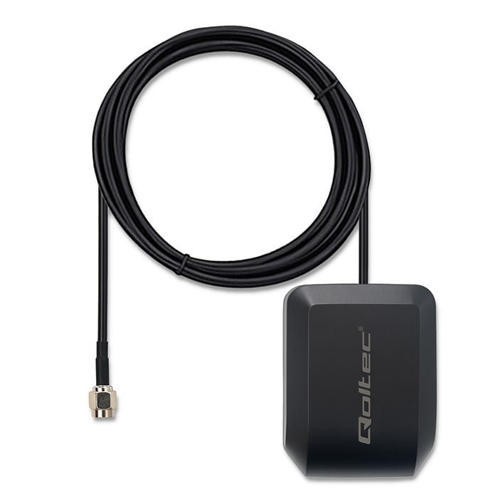 Qoltec Mobilna Antena GPS GLONASS z podstawą magnetyczną | dookólna |   28dBi | 50W | SMA