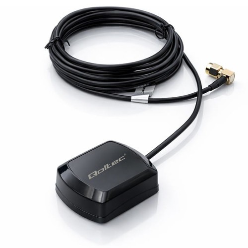 Qoltec Mobilna Antena GPS GLONASS z podstawą magnetyczną | dookólna |   28dBi | 50W | SMA RA