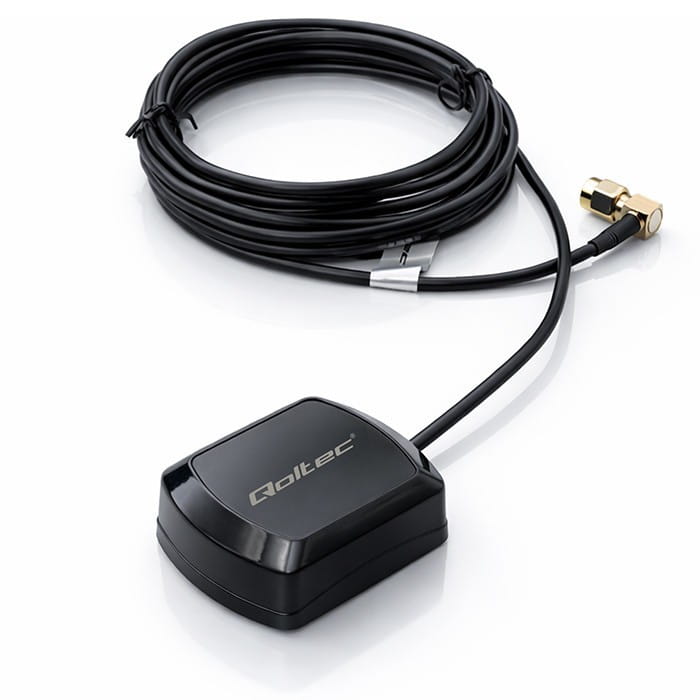 Qoltec Mobilna Antena GPS GLONASS z podstawą magnetyczną | dookólna |   28dBi | 50W | SMA RA