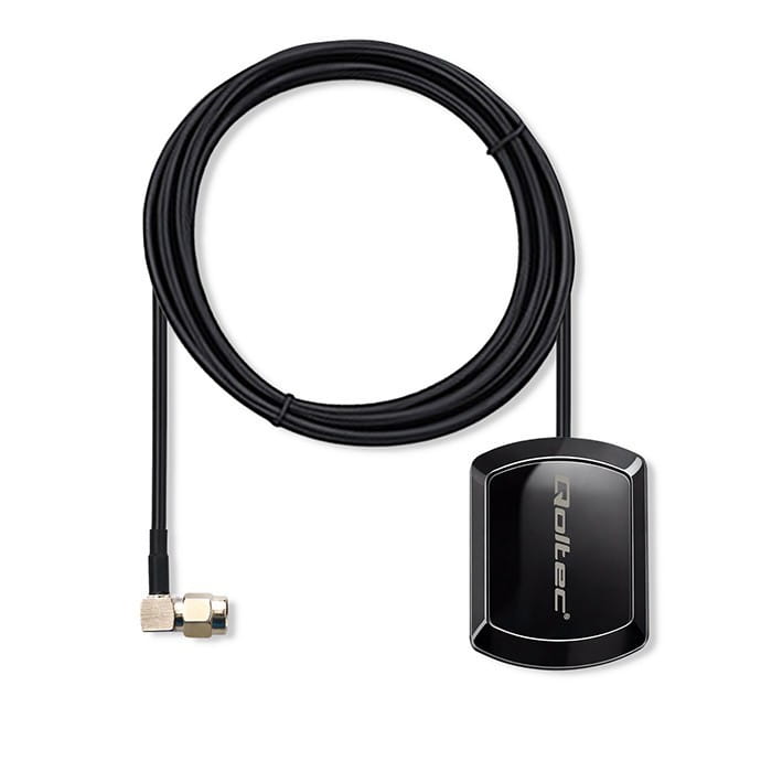 Qoltec Mobilna Antena GPS GLONASS z podstawą magnetyczną | dookólna |   28dBi | 50W | SMA RA